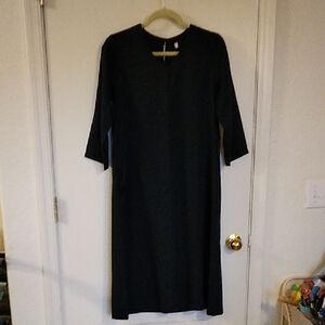 Muji Black Long Sleeve Women's Dress